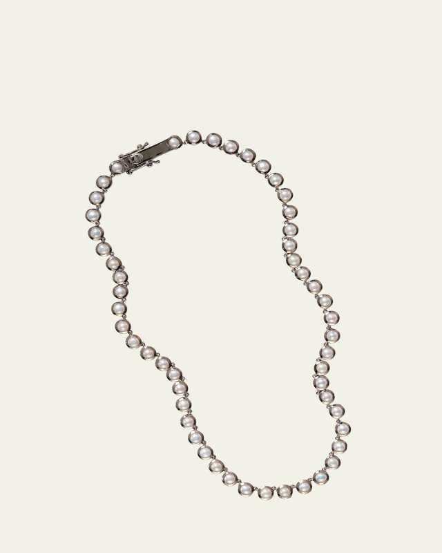 Riviere Dot Freshwater Pearl Necklace, 16"L
